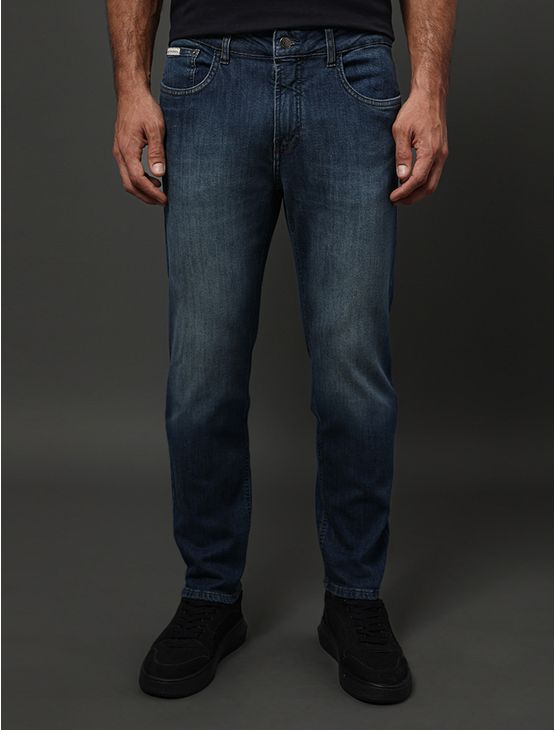 Calça Jeans Masculina Slim 5 Pockets Calvin Klein Jeans - Azul Médio Calça Jeans Masculina Slim 5 Pockets Calvin Klein Jeans Azul Médio 36