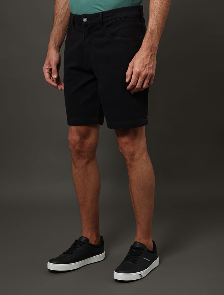 Bermuda Masculina Moletom Calvin Klein Jeans - Preto