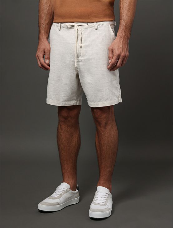 Bermuda Masculina Cotton Calvin Klein Jeans - Off White Bermuda Masculina Cotton Calvin Klein Jeans Off White 38
