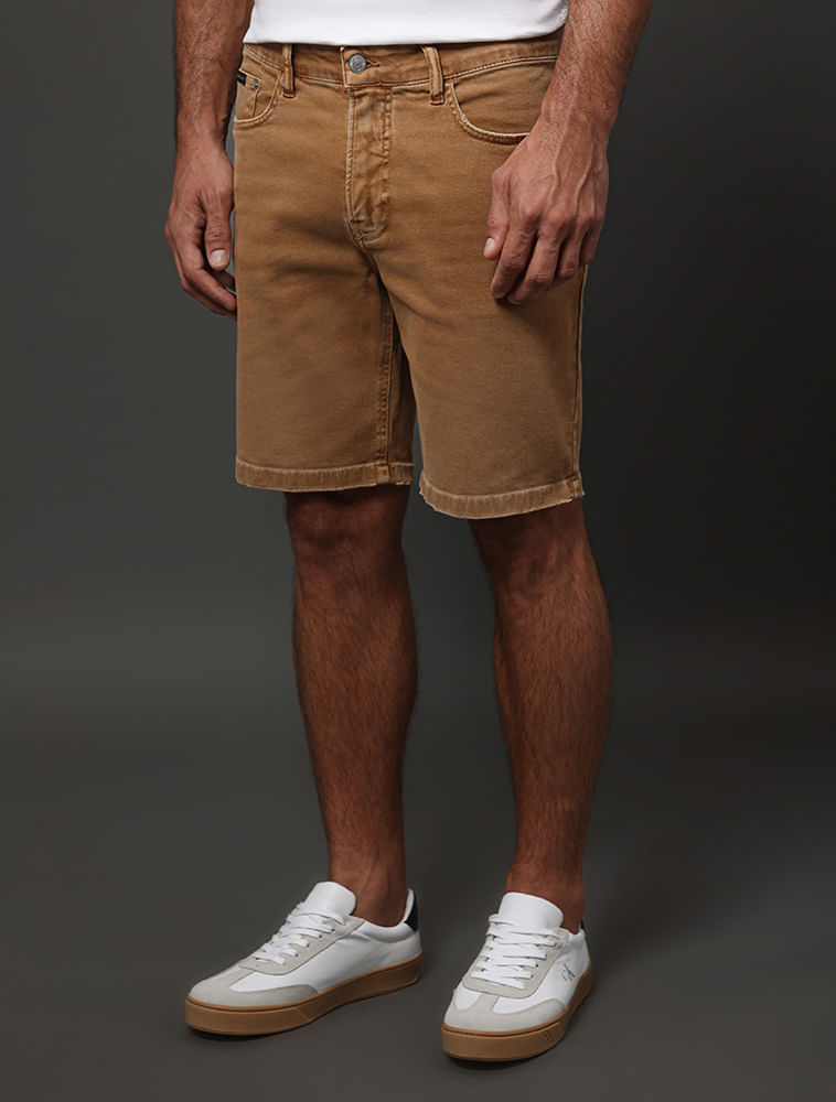 Bermuda Masculina Color 5 Pockets Calvin Klein Jeans - Havana - Bermuda Masculina Color 5 Pockets Calvin Klein Jeans Havana 48