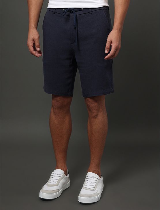 Bermuda Masculina Linen Calvin Klein Jeans - Marinho Bermuda Masculina Linen Calvin Klein Jeans Marinho 38