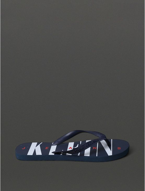 Chinelo Masculino Serif Font Calvin Klein Jeans - Marinho Chinelo Masculino Serif Font Calvin Klein Jeans Marinho 37/38