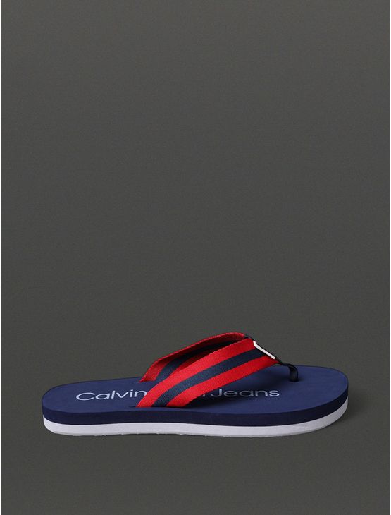 Chinelo Masculino Cadarço Stripe Calvin Klein Jeans - Marinho Chinelo Masculino Cadarço Stripe Calvin Klein Jeans Marinho 37/38