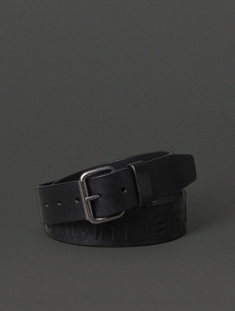Cinto Masculino Embossed Calvin Klein Jeans - Preto