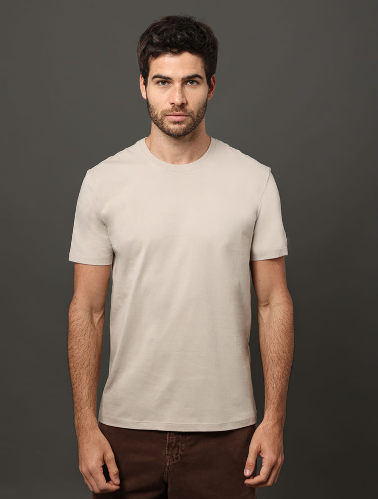Camiseta Masculina Patch Manga Calvin Klein Jeans - Caqui Claro