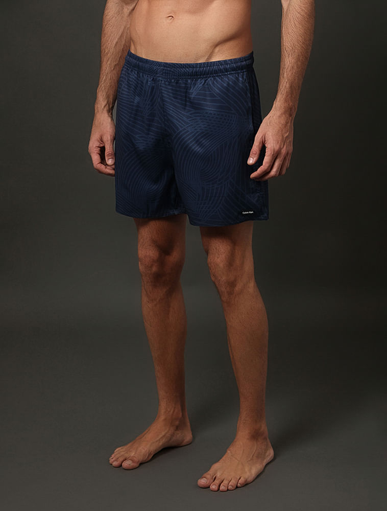 Shorts D'Água Masculino Ondas Assimetricas Calvin Klein Swimwear - Marinho
