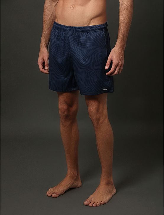 Shorts D'Água Masculino Ondas Assimetricas Calvin Klein Swimwear - Marinho Shorts D'Água Masculino Ondas Assimetricas Calvin Klein Swimwear Marinho p