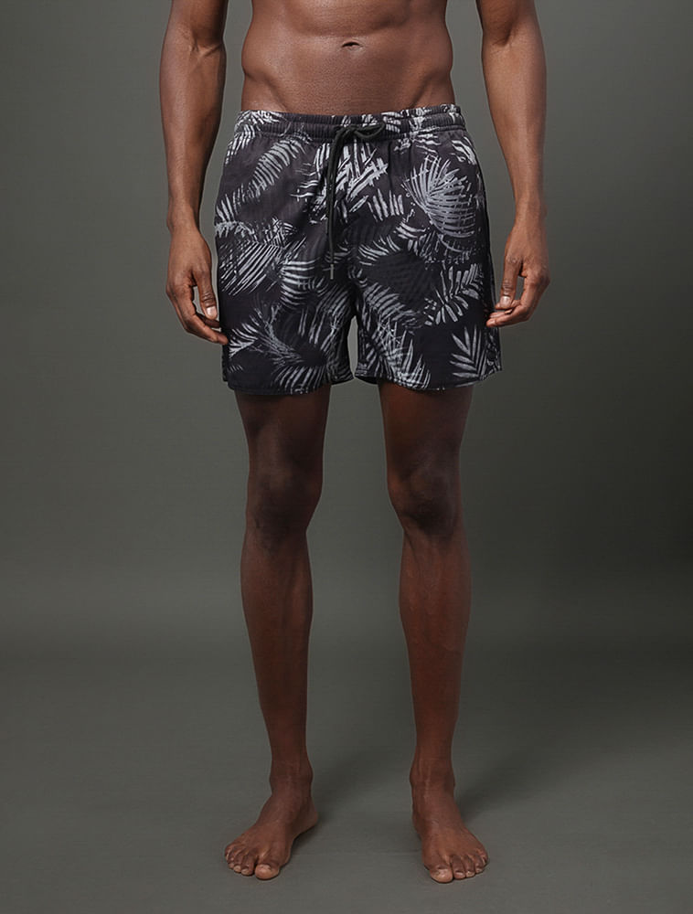 Shorts D'Água Masculino Elástico Reticulado Calvin Klein Swimwear - Chumbo