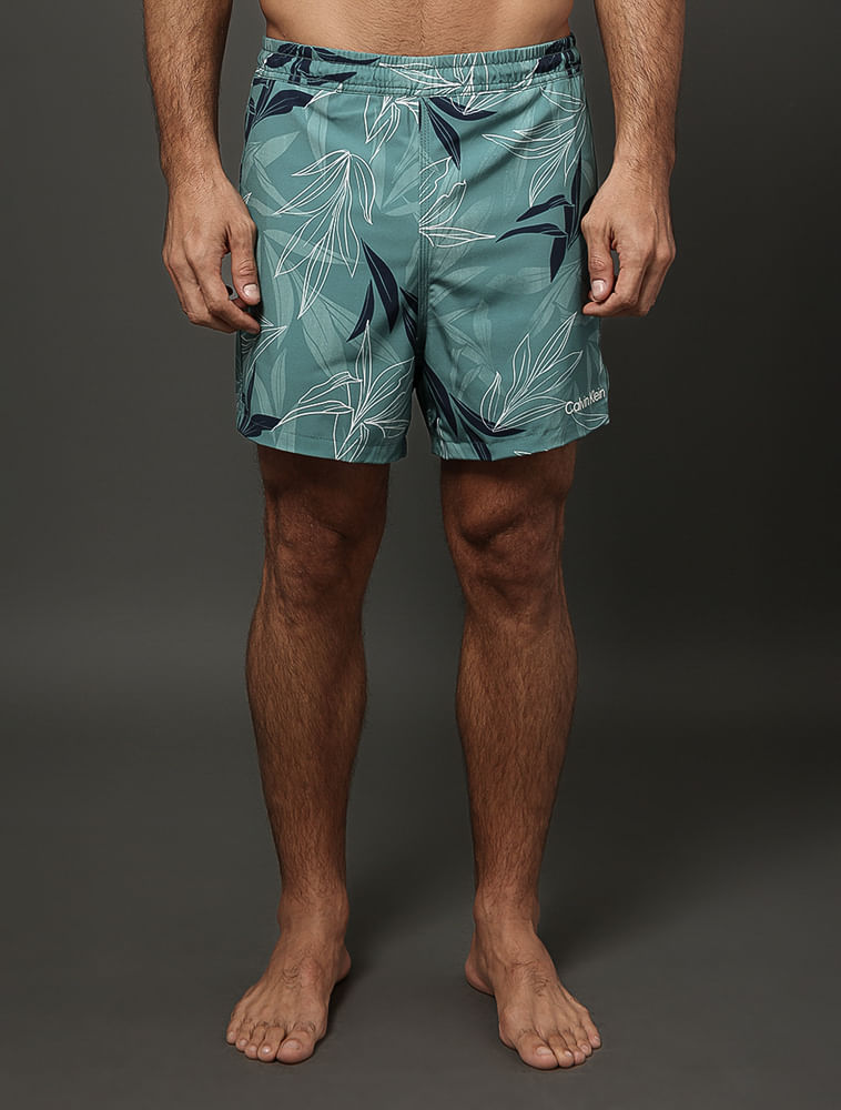 Shorts D'Água Masculino Dupla Face Hibiscus Calvin Klein Swimwear - Verde