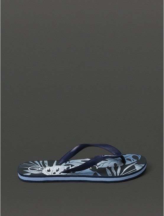 Chinelo Masculino Monstera Calvin Klein Swimwear - Marinho Chinelo Masculino Monstera Calvin Klein Swimwear Marinho 37/38