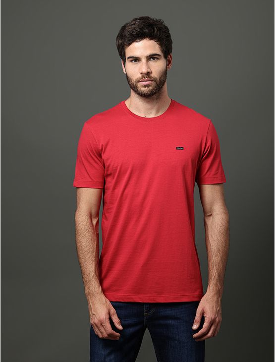 Camiseta Masculina Algodão Egípcio Calvin Klein - Vermelho Camiseta Masculina Algodão Egípcio Calvin Klein Vermelho p