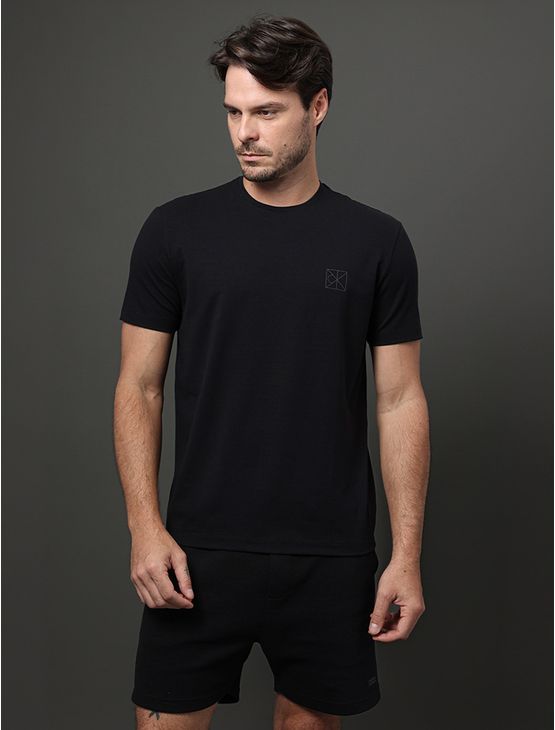 Camiseta Masculina Cotton Calvin Klein - Preto Camiseta Masculina Cotton Calvin Klein Preto Pp