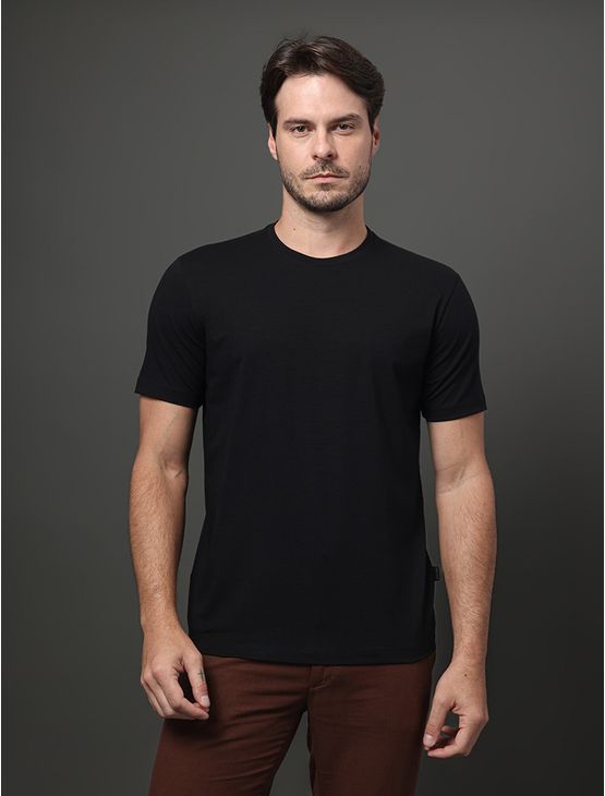 Camiseta Masculina Cotton Calvin Klein - Preto Camiseta Masculina Cotton Calvin Klein Preto m