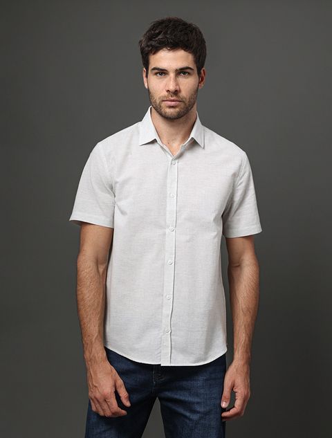 Camisa Masculina Premium Calvin Klein - Cinza Claro — Calvin Klein