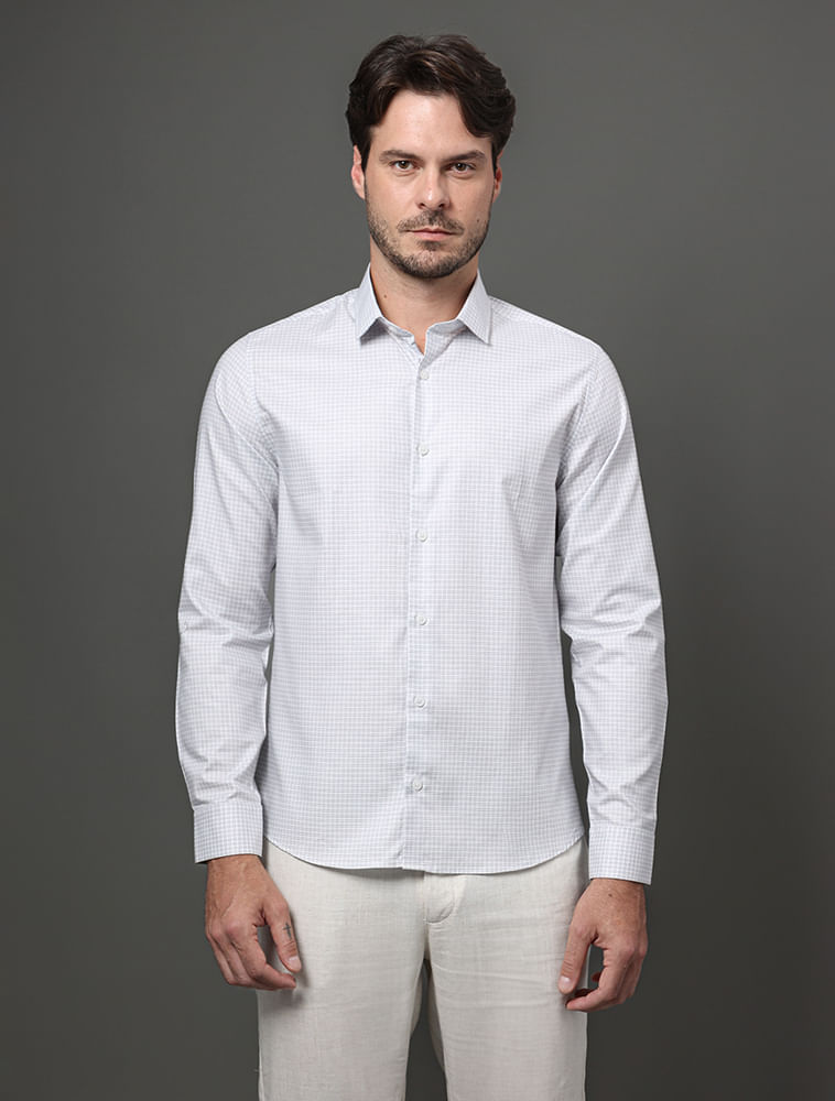 Camisa Masculina Slim Pima Cotton Calvin Klein - Branco