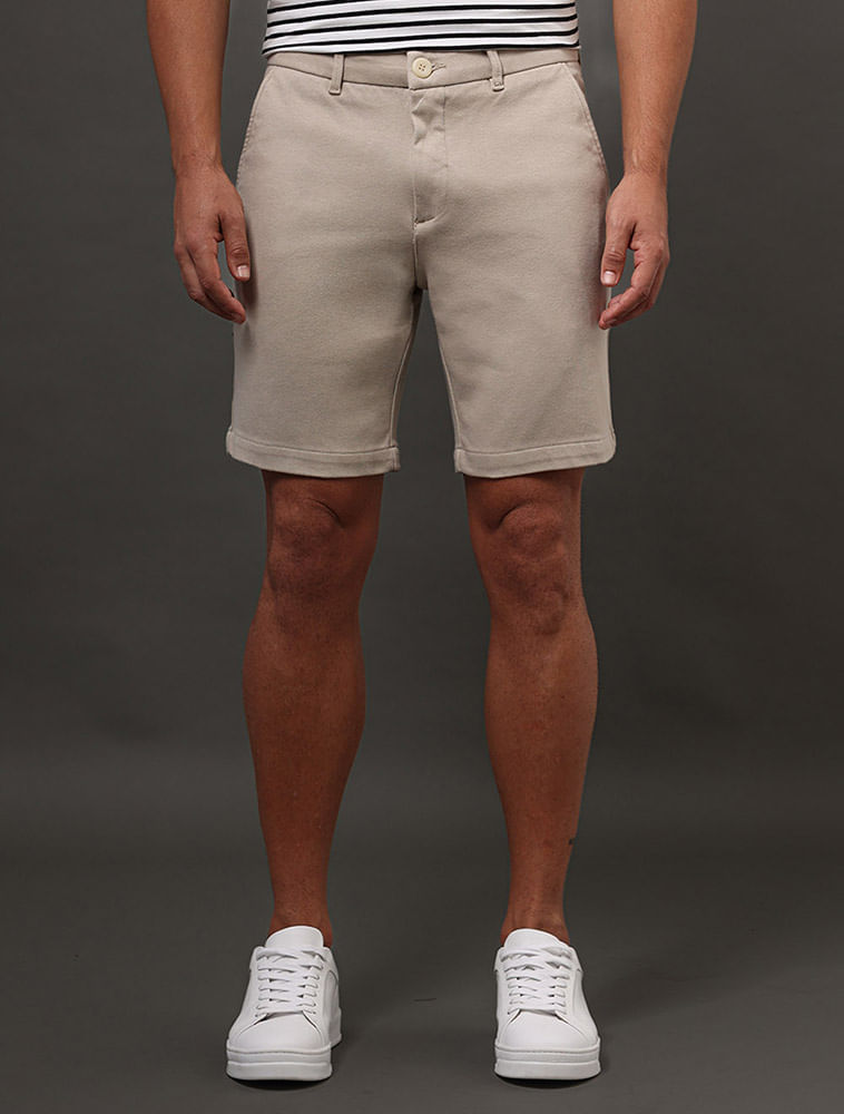 Bermuda Masculina Comfort Moletom Calvin Klein - Caqui Claro