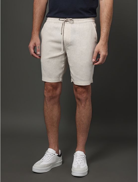 Bermuda Masculina Elástico Calvin Klein - Off White Bermuda Masculina Elástico Calvin Klein Off White 48