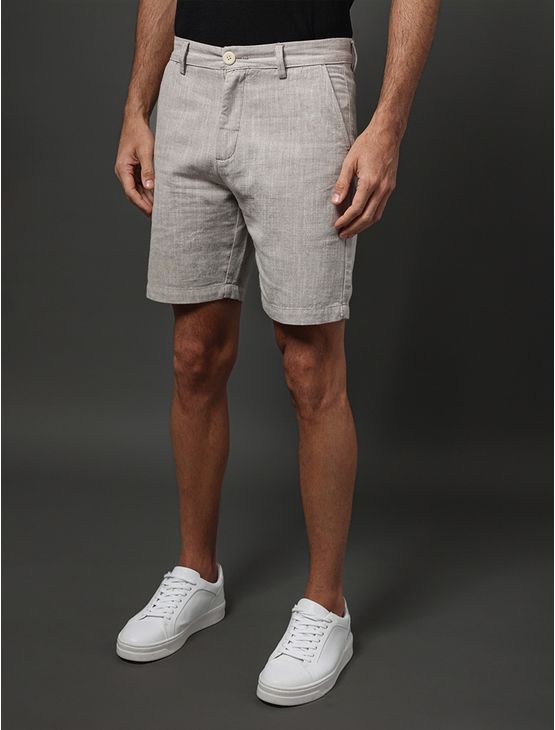 Bermuda Masculina Chino Cotton Calvin Klein - Caqui Medio Bermuda Masculina Chino Cotton Calvin Klein Caqui Medio 46