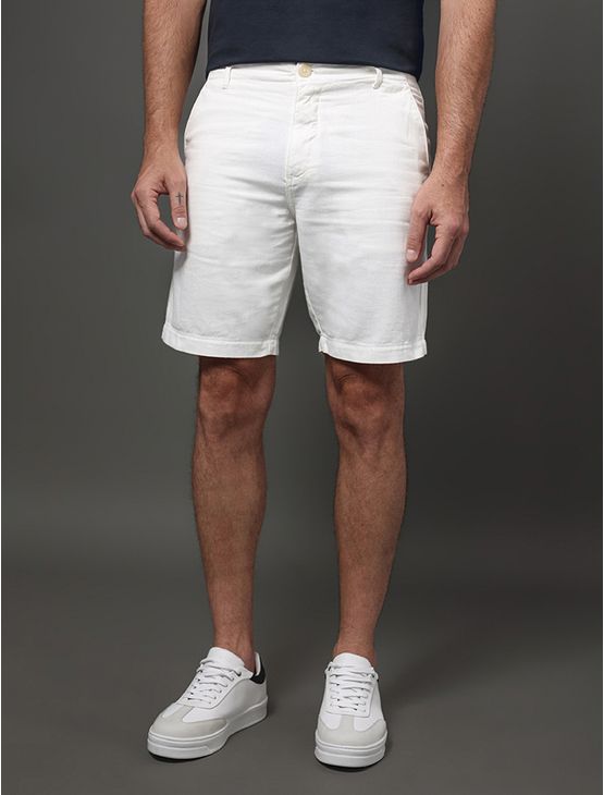 Bermuda Masculina Sarja Canhamo Calvin Klein - Branco Bermuda Masculina Sarja Canhamo Calvin Klein Branco 40