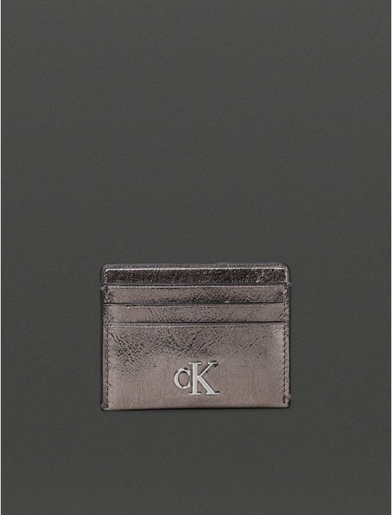 Porta Cartão Feminino Metálico Calvin Klein Jeans – Grafite Porta Cartão Feminino Metálico Calvin Klein Jeans Grafite u