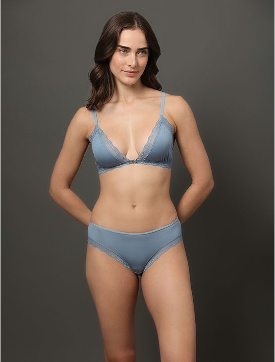 Sutiã Triângulo Modal Lace Calvin Klein Underwear - Azul Claro Sutiã Triângulo Modal Lace Calvin Klein Underwear Azul Claro g