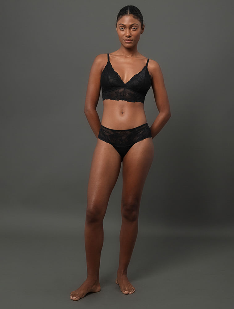 Sutiã Triângulo Bridal Lace Calvin Klein Underwear - Preto