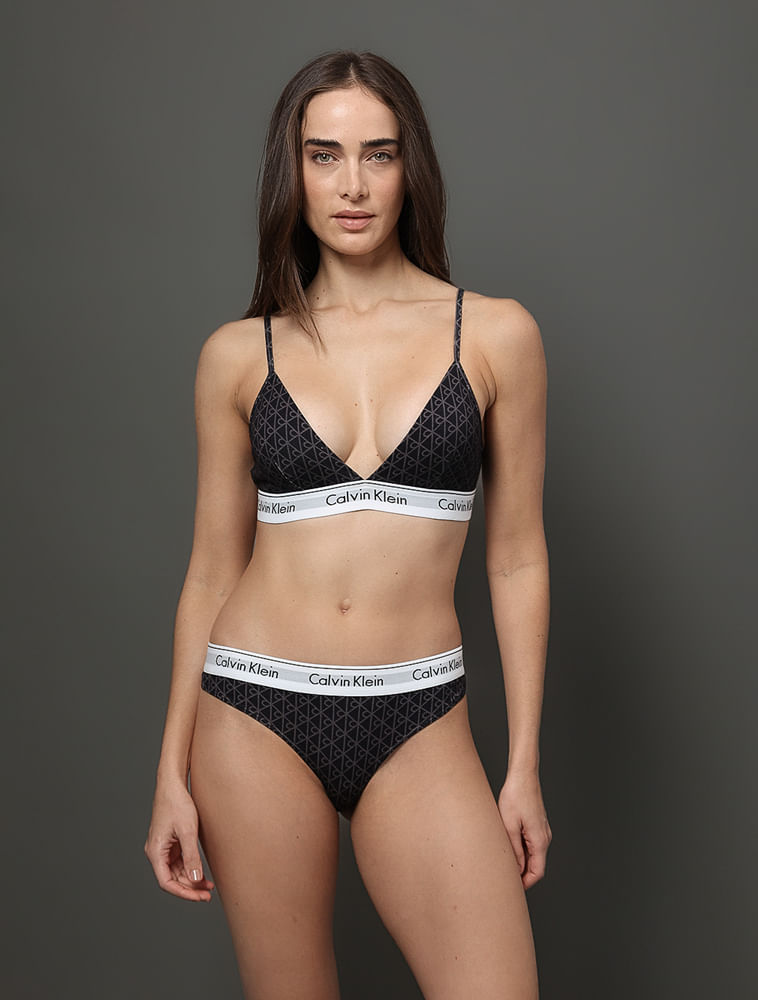 Top Feminino Estampado Modern Cotton Calvin Klein Underwear - Preto