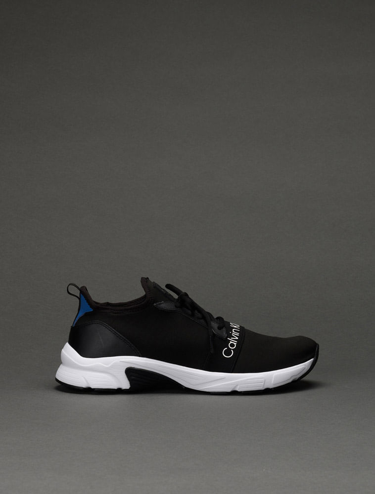 Tênis Calvin Klein Jeans Baixo New Runner Neoprene - Preto