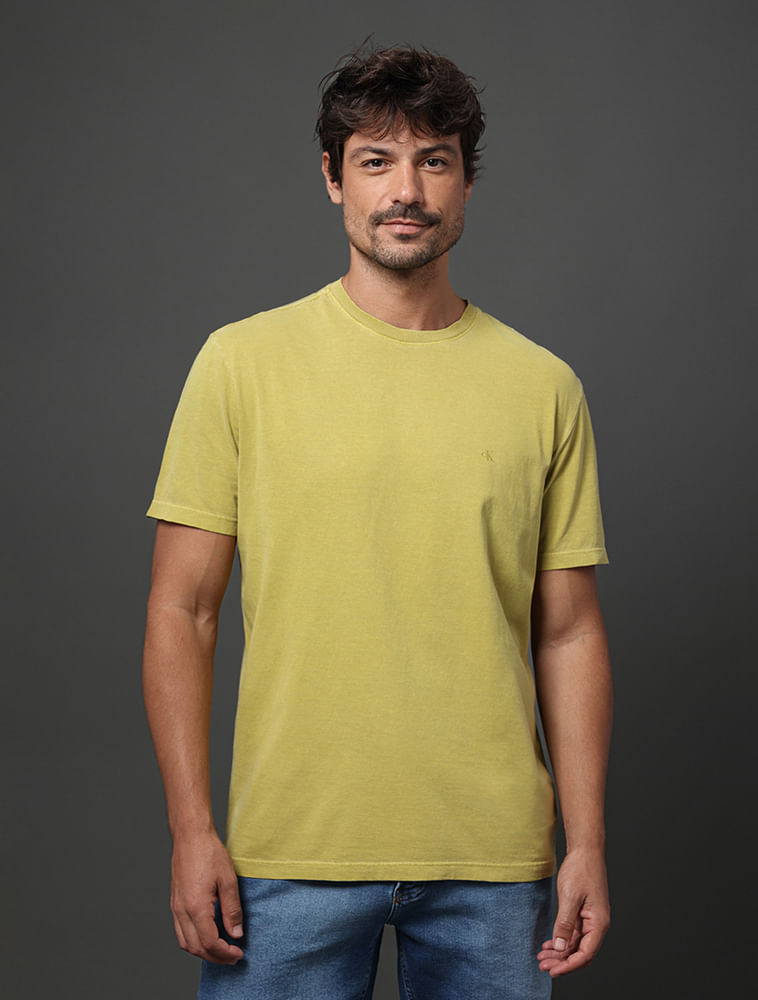 Camiseta Masculina Monogram Pigmento Calvin Klein Jeans - Verde Pistache