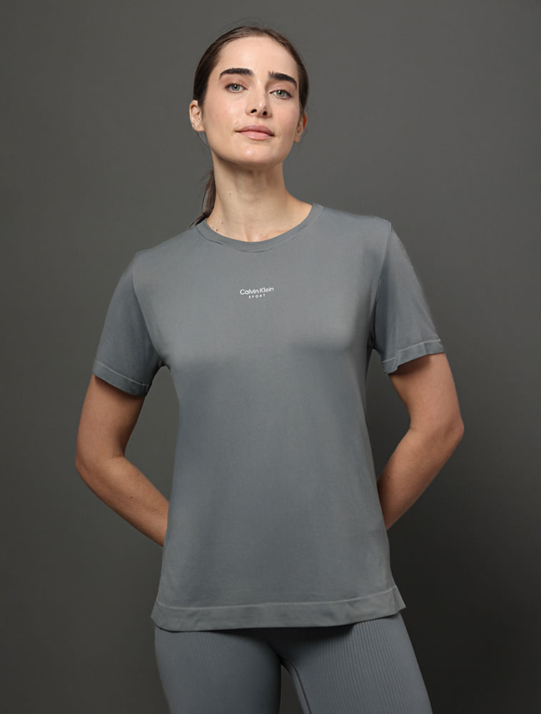 Camiseta Seamless Ribbed Sport - Grafite