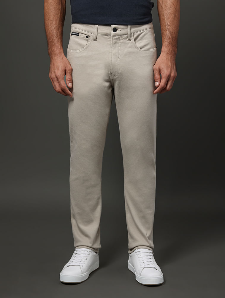 Calça Masculina Slim 5 Pockets Calvin Klein Jeans - Caqui Claro