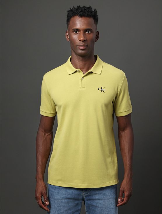 Polo Masculina Loog Re Issue Calvin Klein Jeans - Verde Pistache Polo Masculina Loog Re Issue Calvin Klein Jeans Verde Pistache Pp