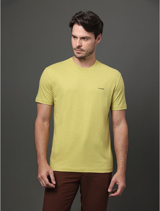 Camiseta Masculina Flamê Calvin Klein - Verde Pistache Camiseta Masculina Flamê Calvin Klein Verde Pistache Pp