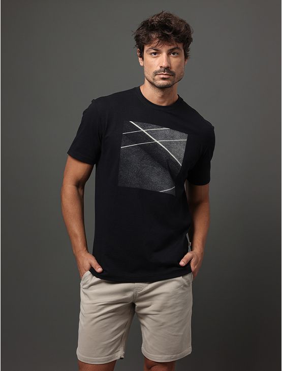 Camiseta Masculina Tennis Court Calvin Klein Jeans - Preto Camiseta Masculina Tennis Court Calvin Klein Jeans Preto p