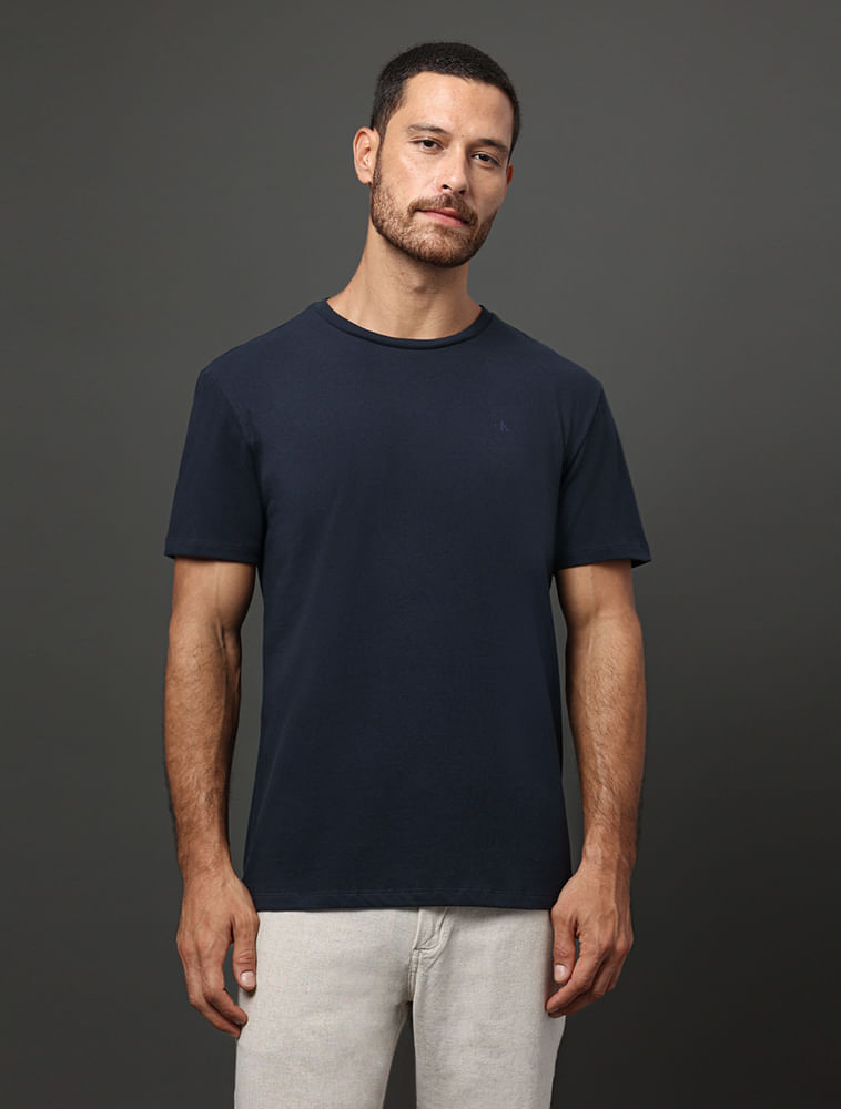 Camiseta Masculina Address Calvin Klein Jeans - Marinho