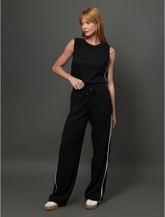 Calça Feminina Friso Contrastante Calvin Klein Jeans