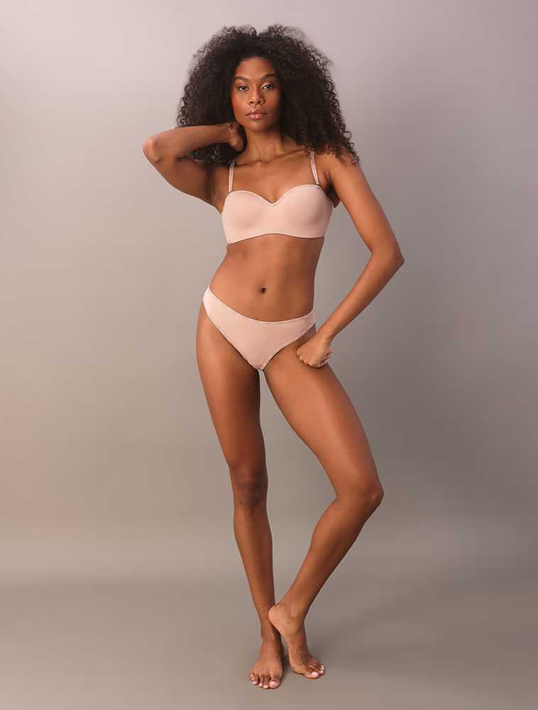 Sutiã Tomara Que Caia Soft Micro Logo Calvin Klein Underwear - Skin Médio
