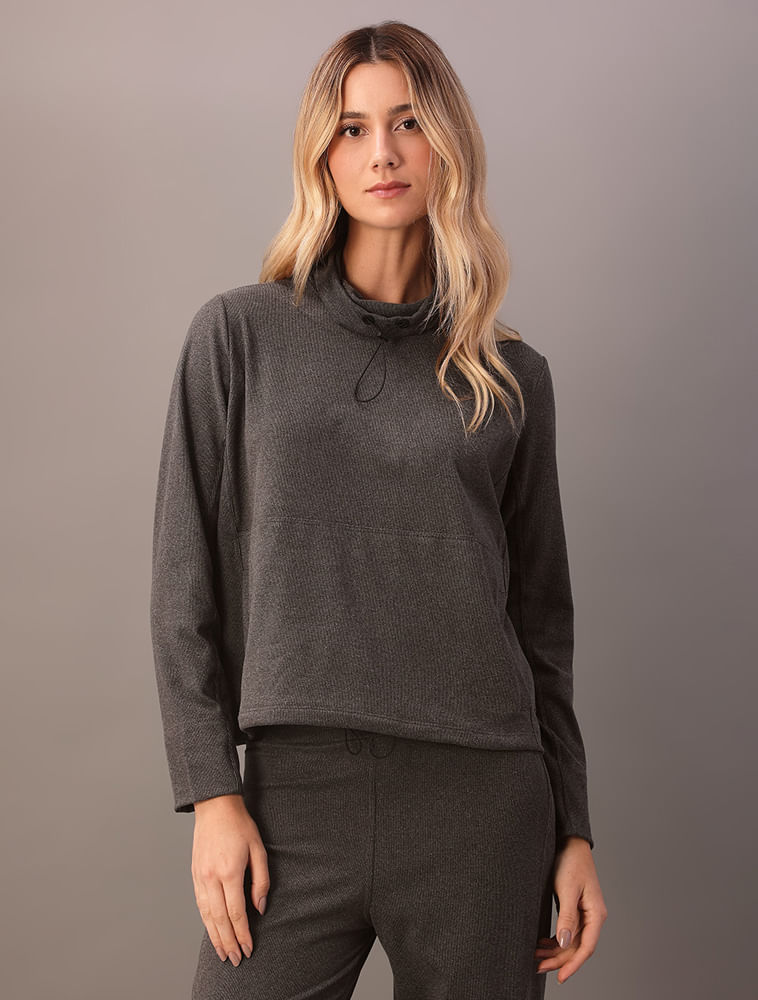 Casaco Calvin Klein Jeans Feminino Stopper - Chumbo
