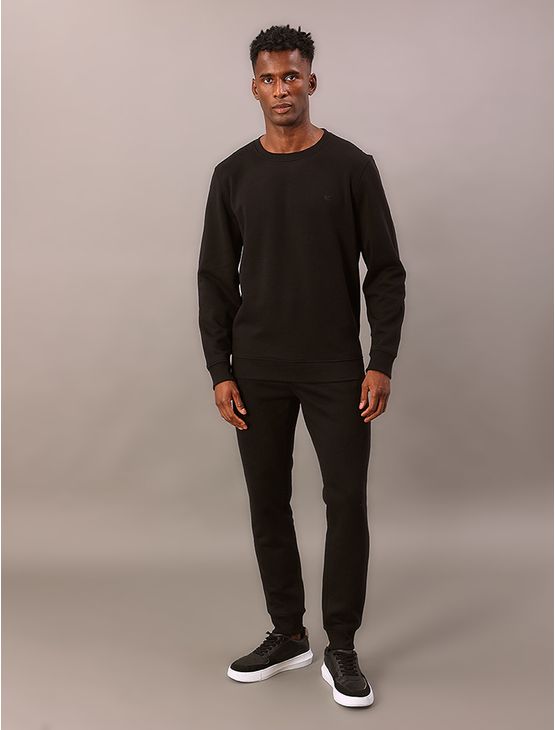 Casaco Masculino Moletom Bordado Calvin Klein Jeans - Preto Casaco Masculino Moletom Bordado Calvin Klein Jeans Preto p