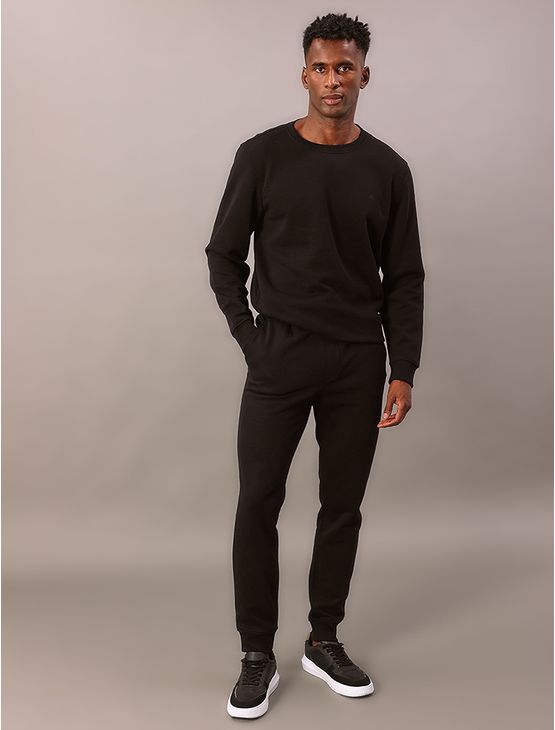 Calça Masculina Moletom Bordado Calvin Klein Jeans - Preto Calça Masculina Moletom Bordado Calvin Klein Jeans Preto Gg