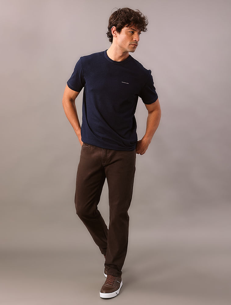 Calça Color Slim 5 Pockets - Marrom