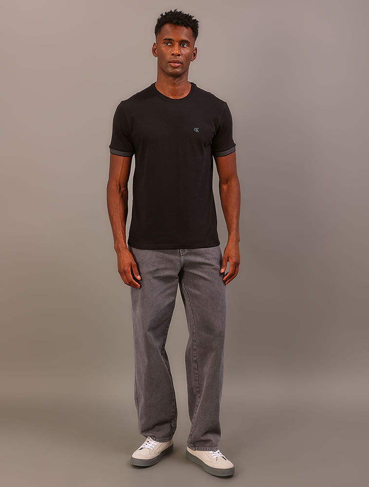 Camiseta Manga Curta Calvin Klein Jeans Masculino Sport - Preto