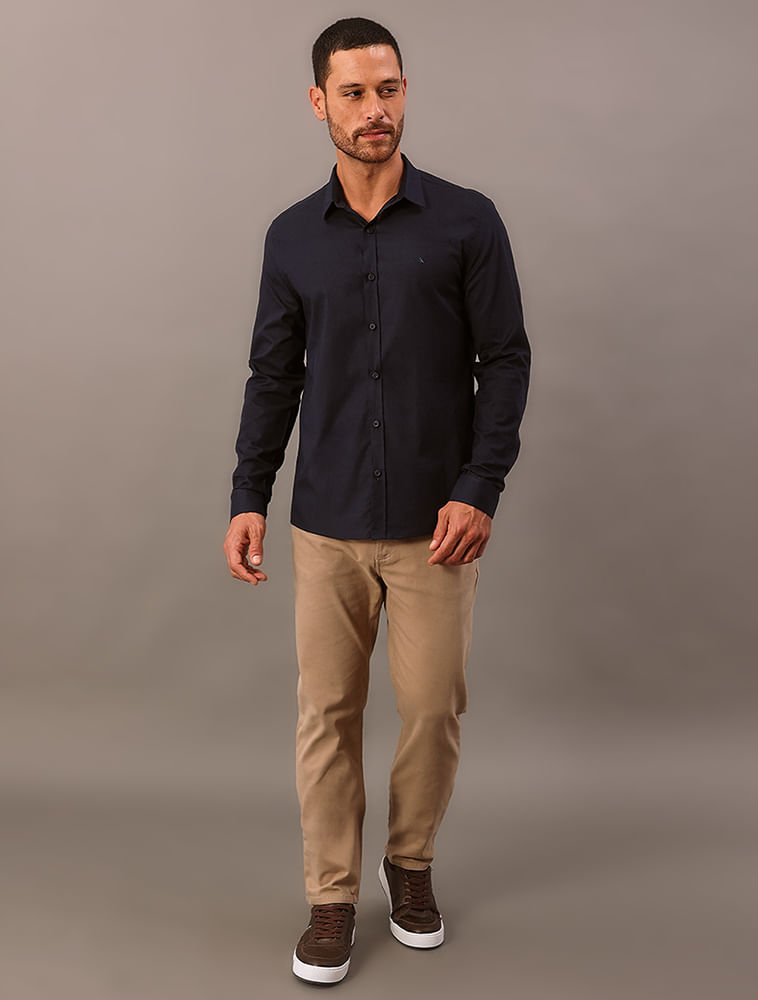 Calça Color Slim Moletom Five Pockets - Caqui Medio