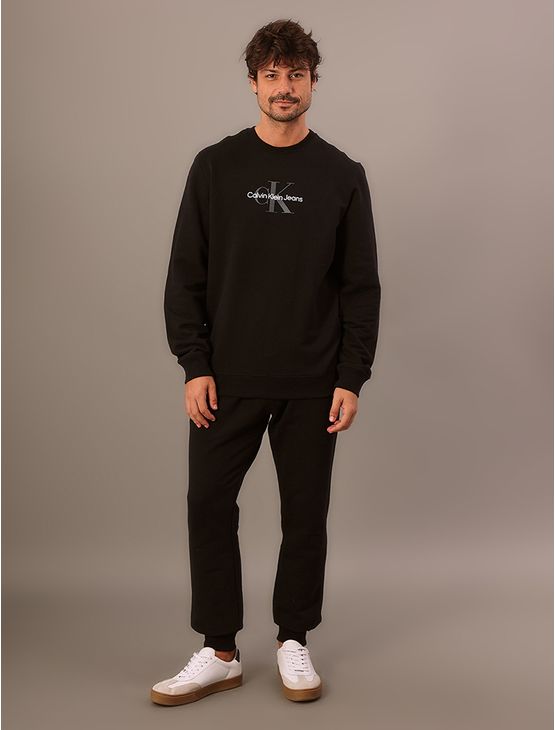 Casaco Moletom Masculino Re Issue Calvin Klein Jeans - Preto Casaco Moletom Masculino Re Issue Calvin Klein Jeans Preto m
