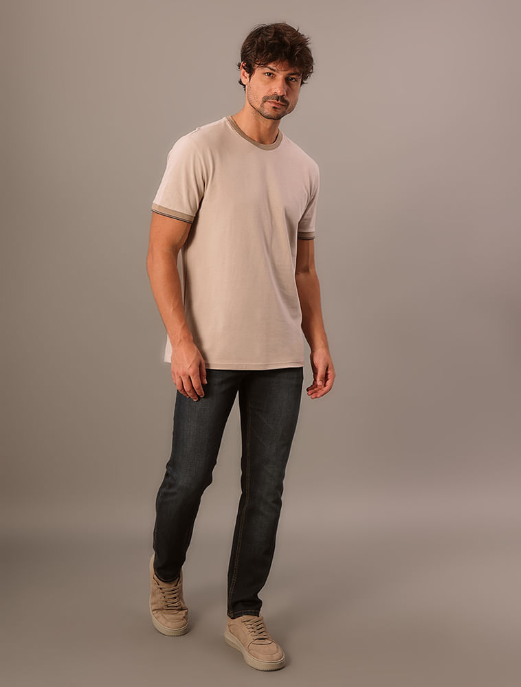 Calça Jeans Slim 5 Pockets - Marinho