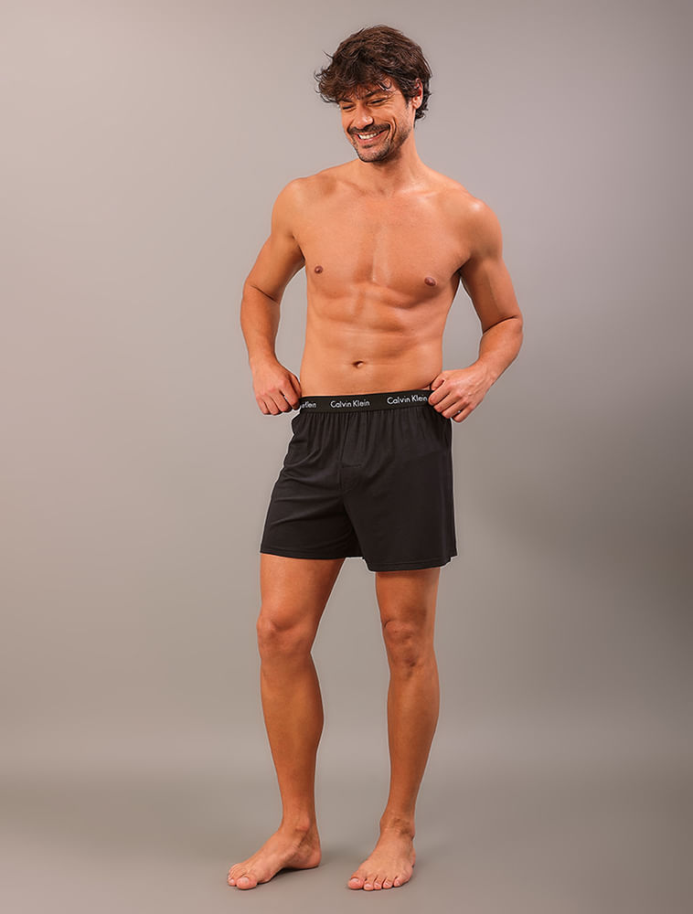 Samba Canção Masculino Classic Elástico Com Logo Calvin Klein Underwear - Black