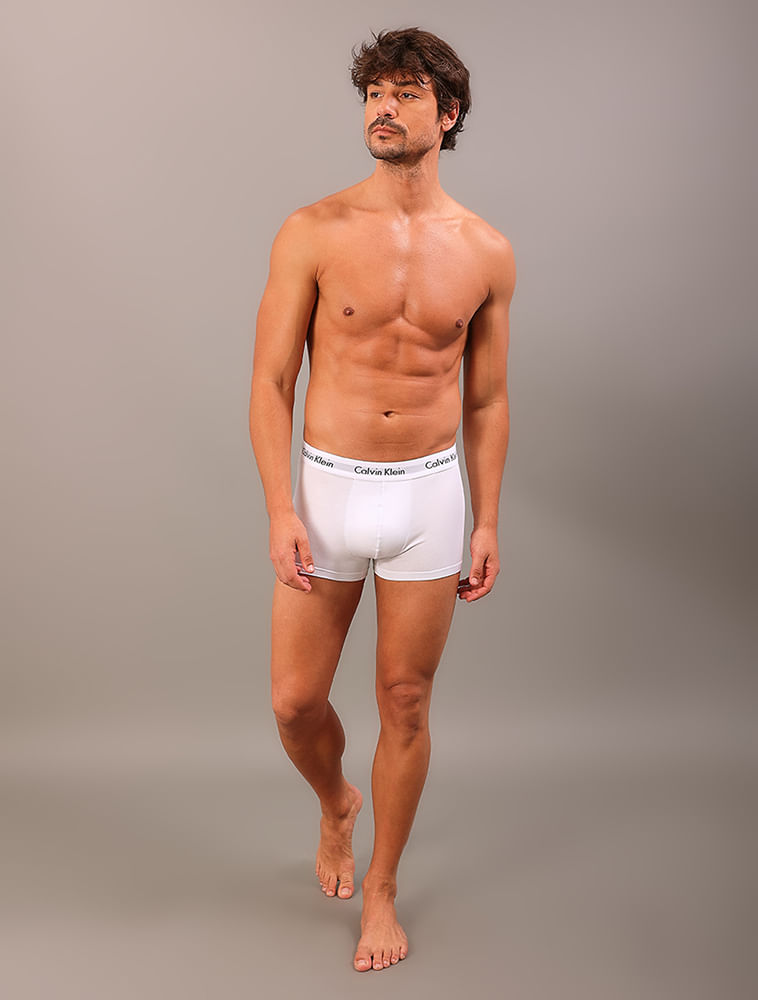 Underwear Trunk Modal Com Elastano Cueca Calvin Klein - Branco