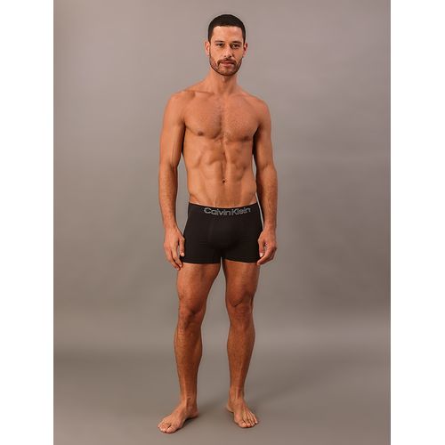 Kit 3 Underwear Trunk sem Costura Microfibra Cintura Baixa Cueca Calvin Klein - Preto