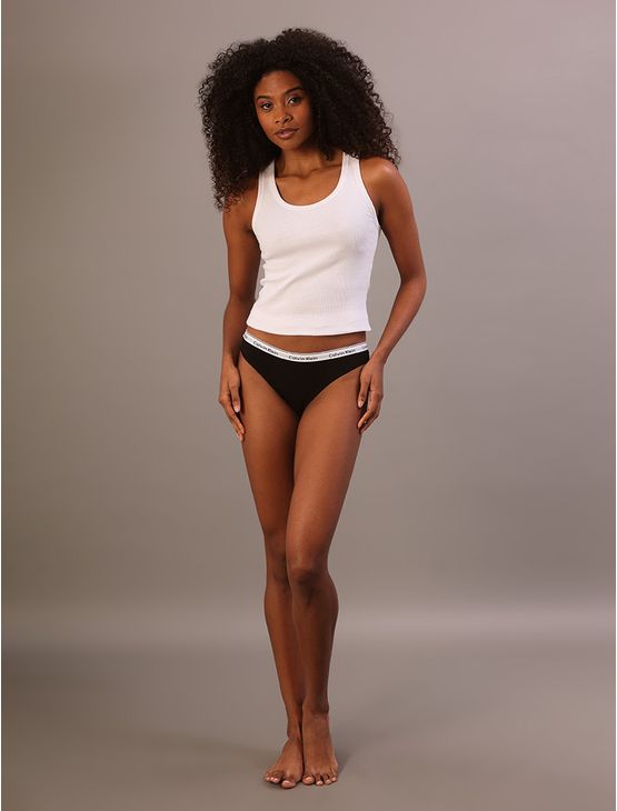 Kit 2 Calcinhas Tangas Mini Modern Cotton Calvin Klein Underwear - Preto Kit 2 Calcinhas Tangas Mini Modern Cotton Calvin Klein Underwear Preto Gg