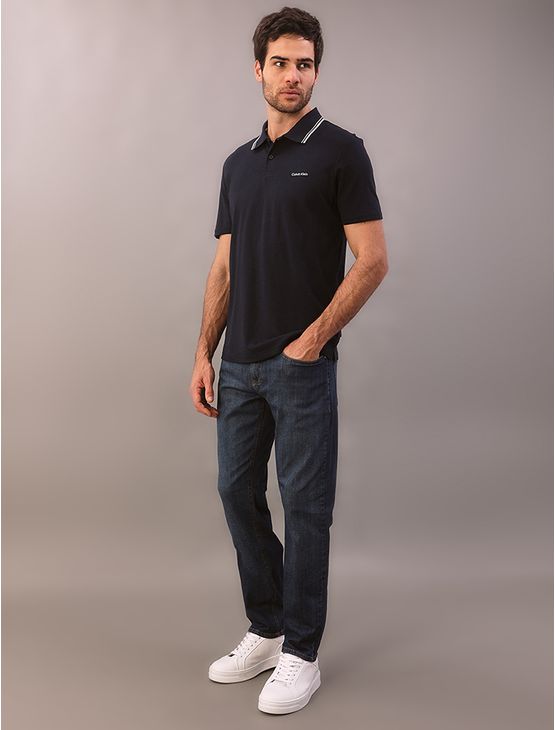 Polo Masculina Liquid Touch Calvin Klein - Marinho Polo Masculina Liquid Touch Calvin Klein Marinho m